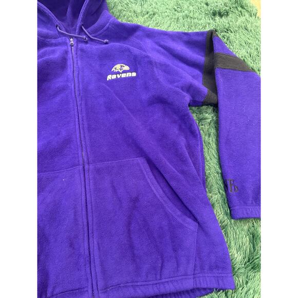 Baltimore Ravens Y2K Purple Full Zip Fleece Sweatshirt Sz XL NFL - Picture 5 of 7
